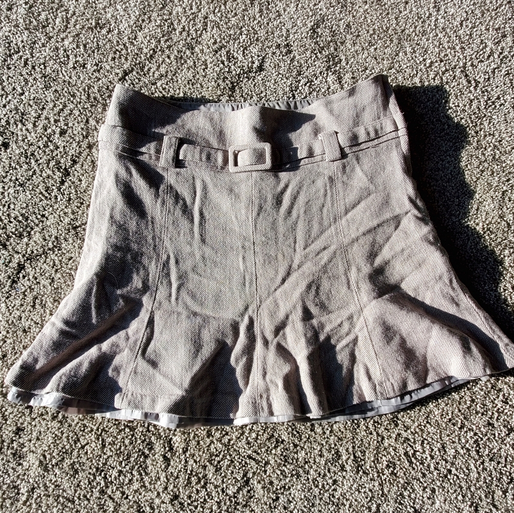 Tan double layered skirt